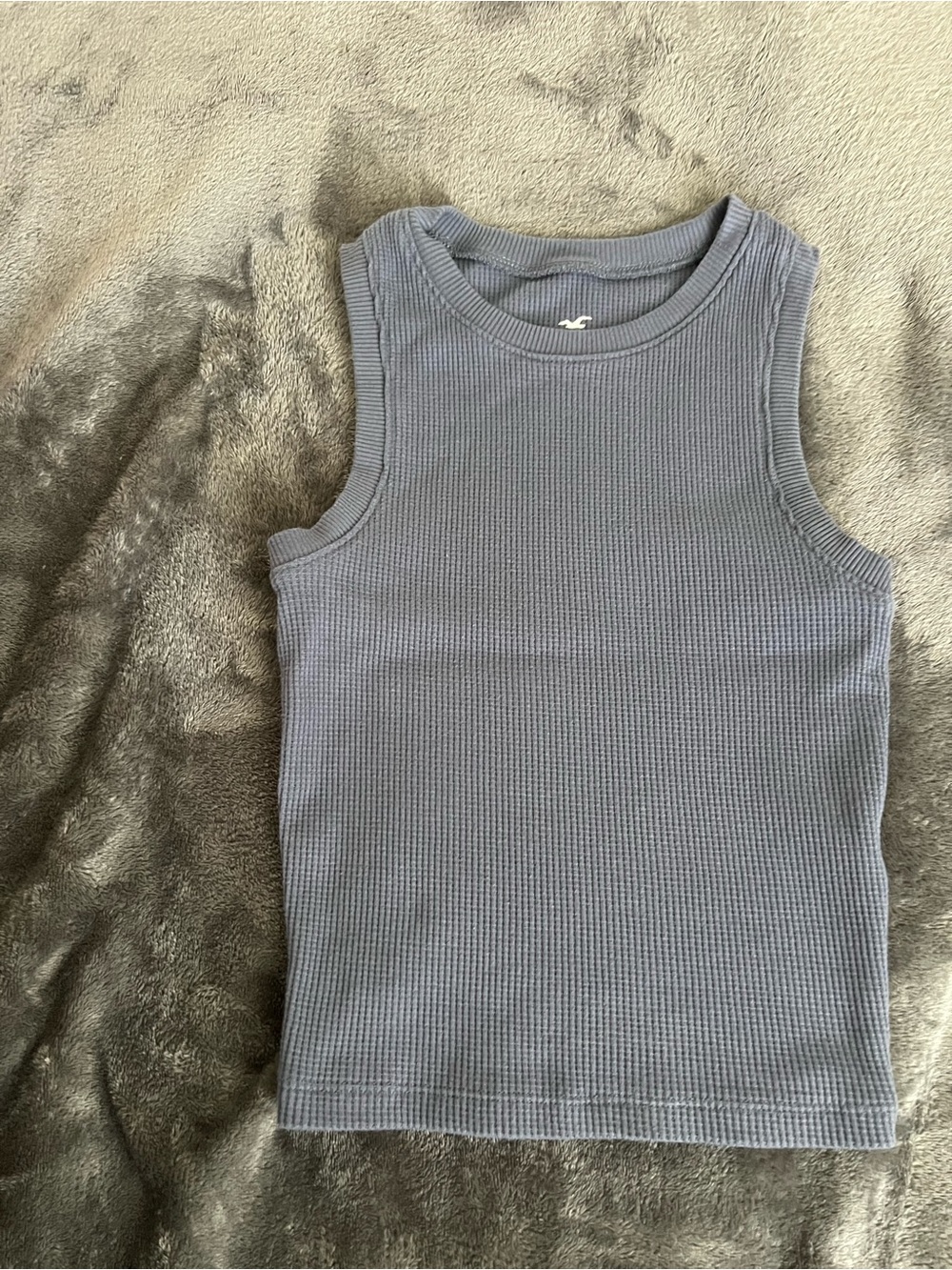 Hollister Slate Blue Ribbed Crewneck Tank